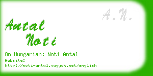 antal noti business card